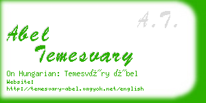 abel temesvary business card